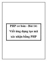 PHP cơ bản - Bài 14: Viết ứng dụng tạo mã xác nhận bằng PHP