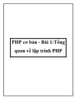 PHP cơ bản -Bài 1:Tổng quan về lập trình PHP
