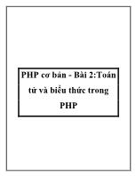 PHP cơ bản -Bài 2: Toán tử và biểu thức trong PHP