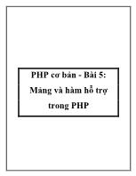 PHP cơ bản -Bài 5: Mảng và hàm hỗ trợ trong PHP