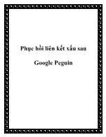 Phục hồi liên kết xấu sau Google Peguin
