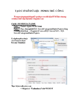 Tạo cơ sở dữ liệu pemis thủ công