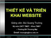 Thiết kế và triển khai website - Bùi Quang Trường