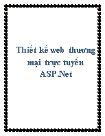 Thiết kế web thương mại trực tuyến ASP.Net