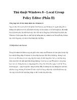 Thủ thuật Windows 8 - Local Group Policy Editor (Phần II)