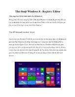 Thủ thuật Windows 8 - Registry Editor
