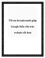 Tối ưu breadcrumb giúp Google hiểu cấu trúc website tốt hơn