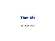 Tóm tắt Kỹ thuật khóa