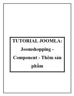 TUTORIAL JOOMLA: Joomshopping -Component - Thêm sản phẩm