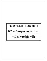 TUTORIAL JOOMLA: K2 - Component - Chèn video vào bài viết
