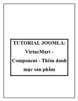 TUTORIAL JOOMLA: VirtueMart -Component - Thêm danh mục sản phẩm