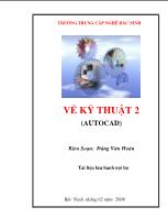 Vẽ kỹ thuật 2 (Autocad) - Đặng Văn Hoàn