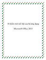 10 điểm mới nổi bật của bộ ứng dụng Microsoft Office 2013