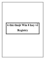 6 thủ thuật Win 8 hay về Registry