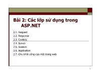 Bài 2: Các lớp sử dụng trong ASP.NET