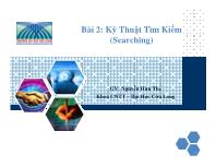 Bài 2: Kỹ thuật tìm kiếm (searching)