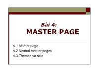 Bài 4: Master Page