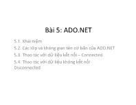 Bài 5: ADO.NET