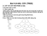 Bài 8 (6 tiết): Cây (TREE)