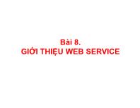 Bài 8. Giới thiệu web service