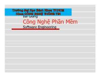 Bài giảng Công nghệ phần mềm