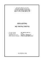 Bài giảng Hệ thống nhúng