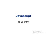 Bài giảng Javascript tổng quan