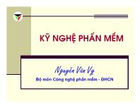 Bài giảng Kỹ nghệ phần mềm - Nguyễn Văn Vỵ