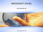 Bài giảng Microsoft Excel - Võ Hà Quang Định