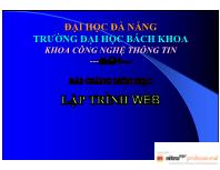 Bài giảng môn học Lập trình web