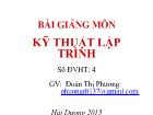 Bài giảng môn Kỹ thuật lập trình