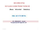 Bài giảng SPSS suy luận cơ bản trong thống kê