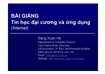 Bài giảng Tin học đại cương và ứng dụng (Internet)