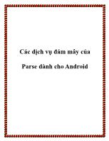 Các dịch vụ đám mây của Parse dành cho Android