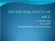 Các mở rộng của C++ so với C