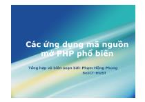 Các ứng dụng mã nguồn mở PHP phổ biến