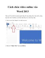 Cách chèn video online vào Word 2013