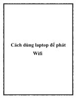 Cách dùng laptop để phát Wifi