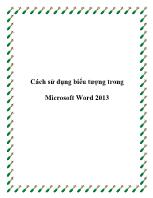 Cách sử dụng biểu tượng trong Microsoft Word 2013