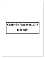 Cách vào Facebook 2013 mới nhất