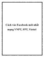 Cách vào Facebook mới nhất mạng VNPT, FPT, Viettel