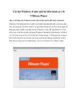 Cài đặt Windows 8 như một hệ điều hành ảo với VMware Player