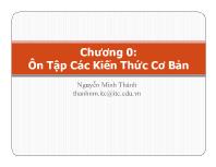 Chương 0: Ôn tập các kiến thức cơ bản