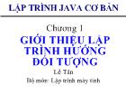 Chương 1 Giới thiệu lập trình hướng đối tượng