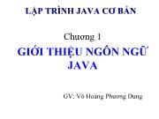 Chương 1 Giới thiệu ngôn ngữ java