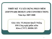 Chương 1. Tổng hợp và phân tích các yêu cầu phần mềm