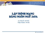 Chương 1 Tổng quan lập trình java