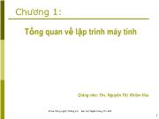 Chương 1 Tổng quan về lập trình máy tính