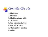 Chương 10: Kiểu Cấu trúc