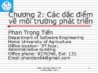 Chương 2: Các đặc điểm về môi trường phát triển